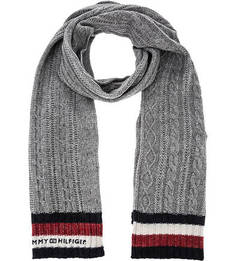Серый шерстяной шарф Tommy Hilfiger