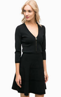 Черное платье с расклешенной юбкой Marciano Guess