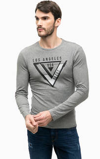 Серая футболка с фактурным принтом Guess