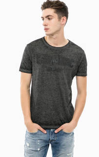 Серая футболка с принтом Replay