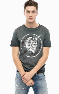 Хлопковая футболка с принтом Replay