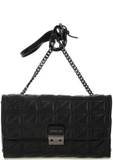 Черная стеганая сумка через плечо Replay