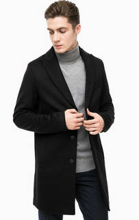 Черное пальто из шерсти Cinque