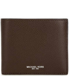 Коричневое портмоне из натуральной кожи Michael Michael Kors