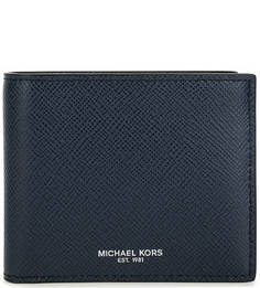 Синее портмоне из натуральной кожи Michael Michael Kors