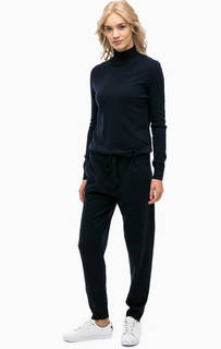 Синий шерстяной комбинезон с карманами Stefanel