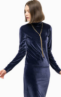 Синий джемпер на молнии Patrizia Pepe