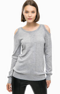 Шерстяной джемпер с вырезами на плечах Patrizia Pepe