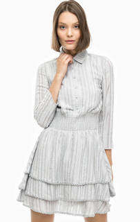 Серое платье с отложным воротничком Patrizia Pepe