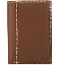 Кожаная обложка для автодокументов с логотипом бренда Gianni Conti