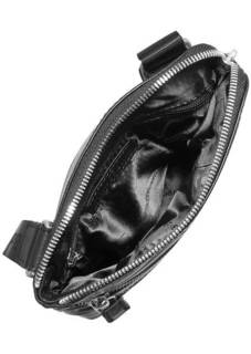 Черная кожаная сумка на молнии Sergio Belotti