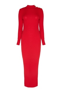 Шерстяное платье Balmain