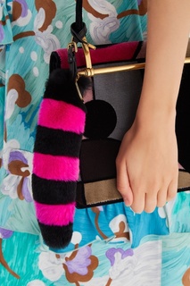 Меховой брелок Prada