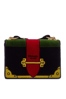 Бархатная сумка Cahier Prada