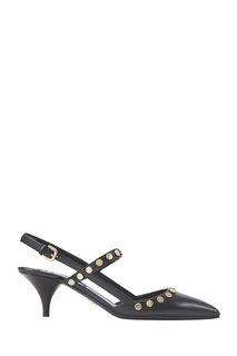 Кожаные туфли с заклепками Prada