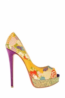 Жаккардовые туфли Lady Peep 150 Christian Louboutin