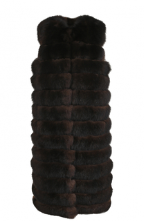 Удлиненный жилет прямого кроя из меха лисы Yves Salomon