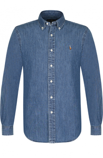 Джинсовая рубашка с воротником button down Polo Ralph Lauren