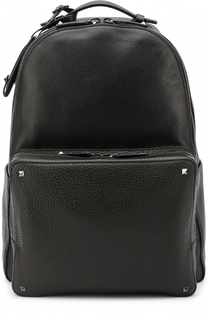 Кожаный рюкзак Rockstud с внешним карманом на молнии Valentino
