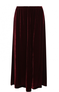 Однотонная бархатная юбка-миди MCQ
