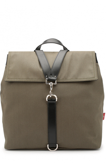 Текстильный рюкзак с клапаном и кожаной отделкой Valentino