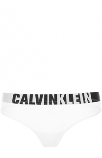 Трусы-стринги с перфорацией и логотипом бренда Calvin Klein Underwear