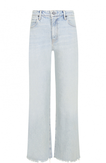Укороченные расклешенные джинсы с потертостями Denim X Alexander Wang