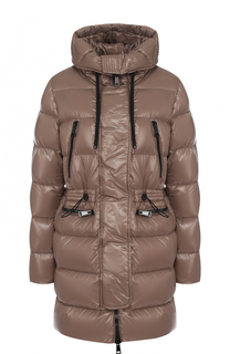 Стеганый пуховик на молнии с капюшоном Moncler