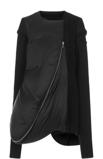 Укороченное пальто свободного кроя на молнии Rick Owens