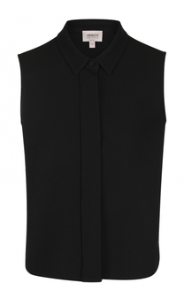 Однотонная шерстяная блуза без рукавов Armani Collezioni