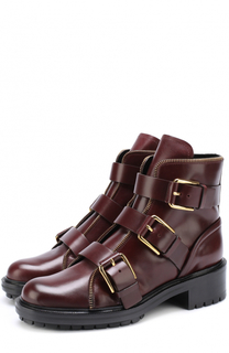 Кожаные байкеры с металлической отделкой Balmain