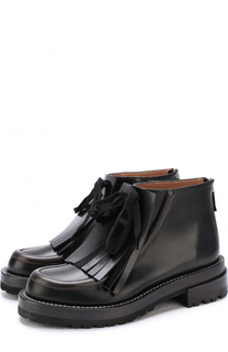 Кожаные ботинки с бахромой Marni