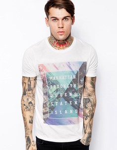 Футболка с принтом «New York» ASOS - Белый
