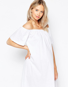 Платье мини для беременных с открытыми плечами ASOS Maternity - Черный
