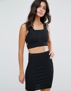 Облегающее платье с вырезом River Island - Черный