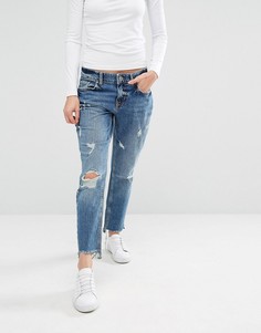 Джинсы с рваной отделкой River Island - Синий