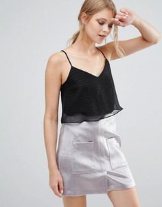 Двухслойный топ на бретелях River Island - Черный