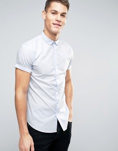 Голубая рубашка классического кроя River Island - Синий