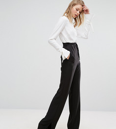 Широкие брюки с поясом и разрезами на штанинах Alter Tall - Черный