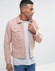 Розовая выбеленная джинсовая куртка River Island - Розовый
