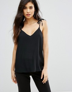 Топ с завязывающимися бретельками River Island - Черный