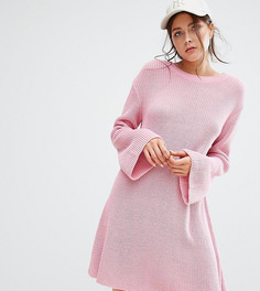 Свободное вязаное платье Boohoo - Розовый