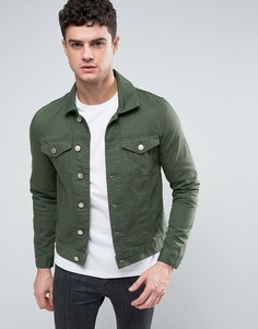 Темно-зеленая джинсовая куртка River Island - Зеленый