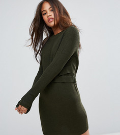 Трикотажное платье 2 в 1 ASOS TALL - Зеленый