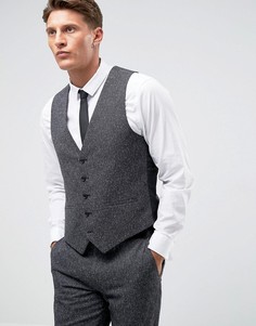 Облегающий жилет в крапинку Farah Winter Wedding - Серый