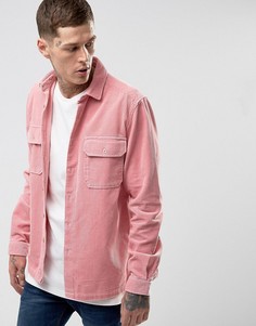 Розовая рубашка навыпуск из плотного вельвета ASOS - Розовый
