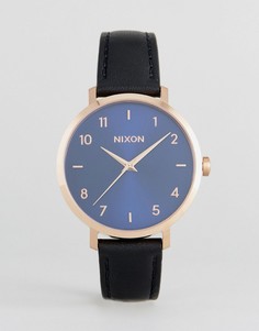 Часы с черным кожаным ремешком Nixon Arrow - Черный
