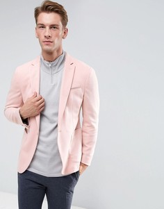 Розовый трикотажный приталенный блейзер ASOS - Розовый