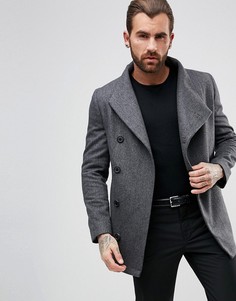 Короткое пальто с асимметрично расположенными пуговицами Religion - Серый
