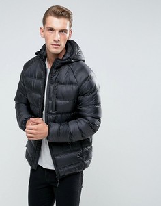 Легкая дутая куртка с капюшоном Bellfield - Черный